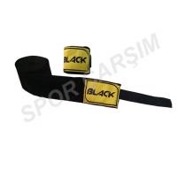 Black Boks ve Kickboks bandajı 3.70 metre Siyah