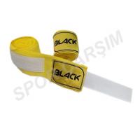 Black Boks ve Kickboks bandajı 3.70 metre Siyah