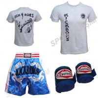 Cyclone Kickboks Şortu,Evox Kickboks Tişört,Bandaj Kickboks Seti