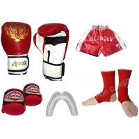 Evox Boks Eldiveni, Kickboks Şortu,Bandaj,Dişlik,Çorap Mavi