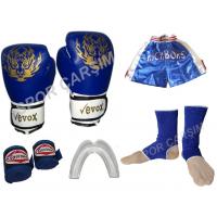 Evox Boks Eldiveni, Kickboks Şortu,Bandaj,Dişlik,Çorap Mavi