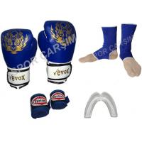 Evox Boks-Kickboks Eldiveni,Bandaj,Dişlik,Ayak Çorabı Set Kırmızı