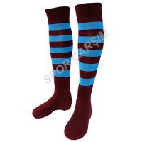 Tam Profesyonel Zebra Futbol Çorabı,Tozluk,Konç Bordo-Mavi